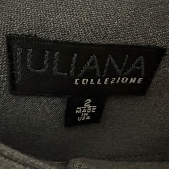 308 Juliana Collection | NWOT USA Gray Pleated Flare Dress Pants (Size 2) - Picture 4 of 10